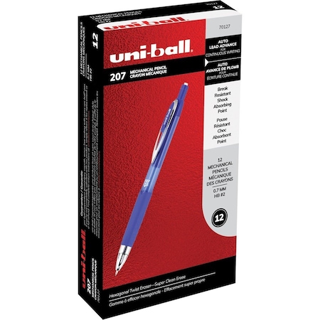 Uni-Ball Mechanical Pencils, 207, 0.7mm, 12/DZ, Blue Barrel, PK12 UBC70127